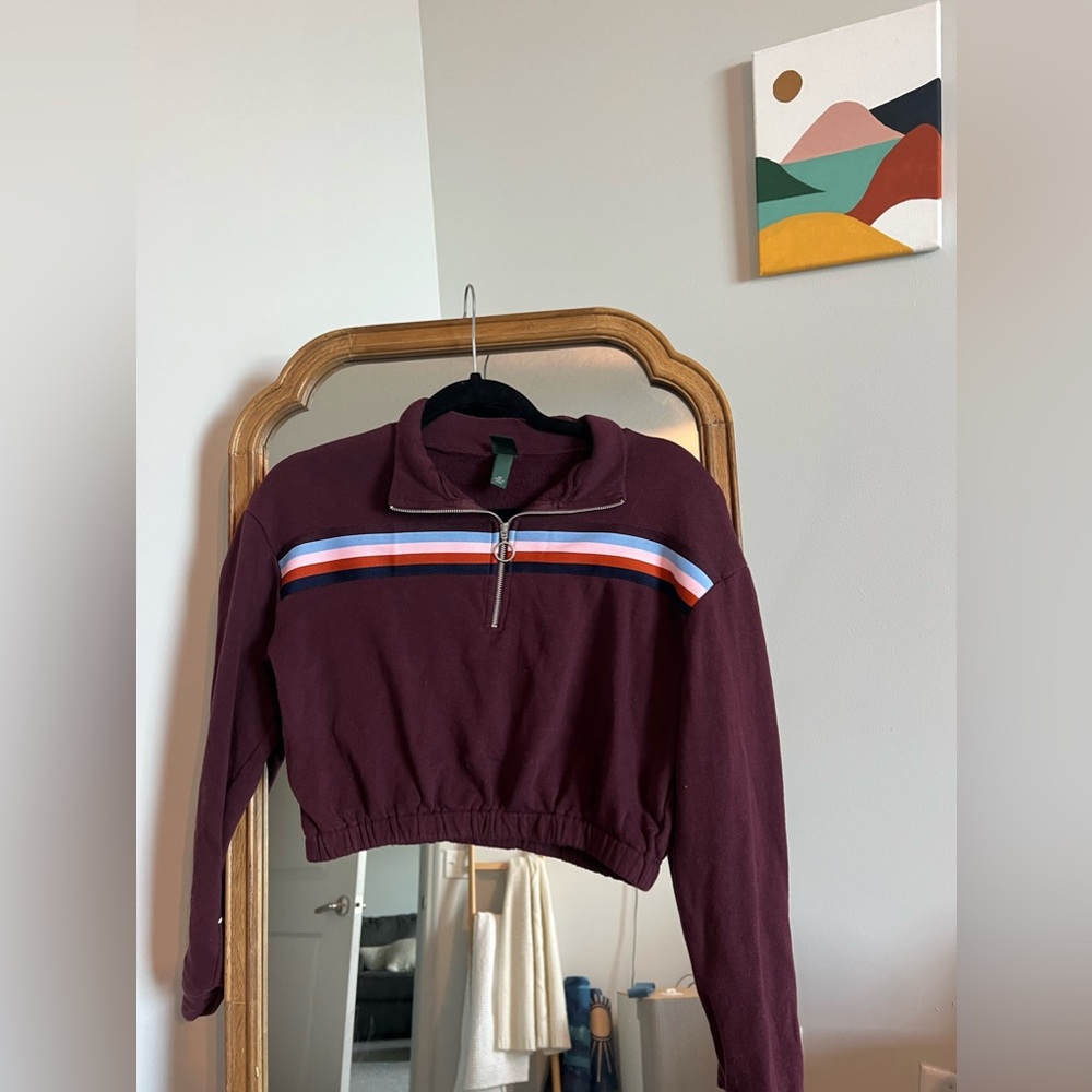 Trendy Cropped Half Zip